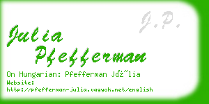 julia pfefferman business card